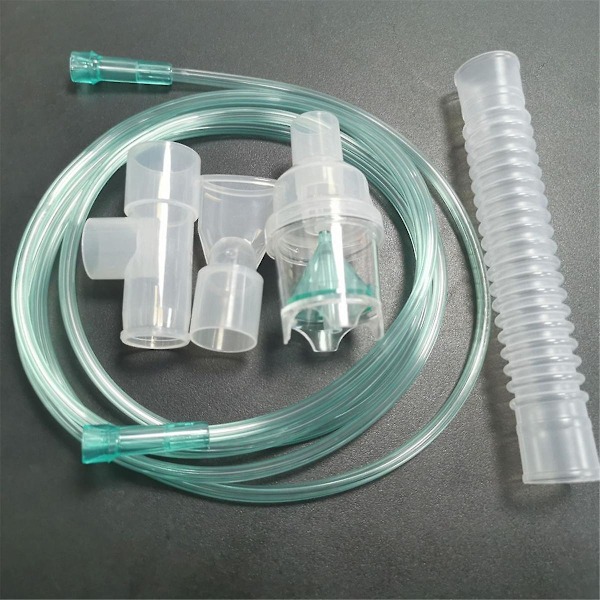 Nebulizer Ersättningskit, 3 Kompletta Set med Slang och Munstycke för Hemanvändning