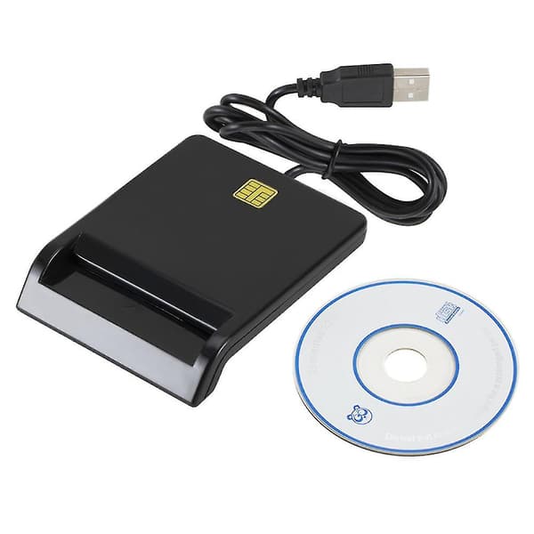 Usb 2.0 Smart Id Kortlæser Til Sd Atm Cac Tf Bankkort Simkortlæser Usb-ccid Iso Konnektor Til Windows Linux