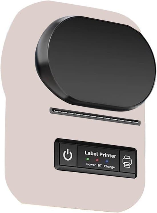 Portable Thermal Label Printer - Compact, Wireless Bluetooth Label Maker for Home, Office, Store, and Shipping (Pink)