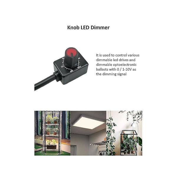 DC 0/1-10V Knapp LED-dimmer, Lågspännings Passiv Dimmer PWM-reglering för 0-10V eller 1-10V Dimbara Elektroniska LED-drivrutiner 1st