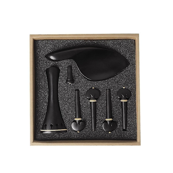 Trä Violin Stämskruvar Hakstöd Violin Hakstöd Ändpinne Stämapparat Stall Set 4/4 Violindelar
