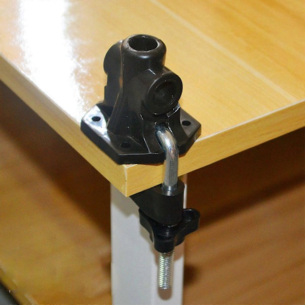 Justerbar Bordklemme Robust Metalholder til Bordlamper og Arbejdslamper - Alsidig Klemme til Mikrofonstativer og Mere