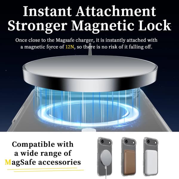 iPhone 17 Air Magnetic Phone Case Magsafe Compatible Transparent