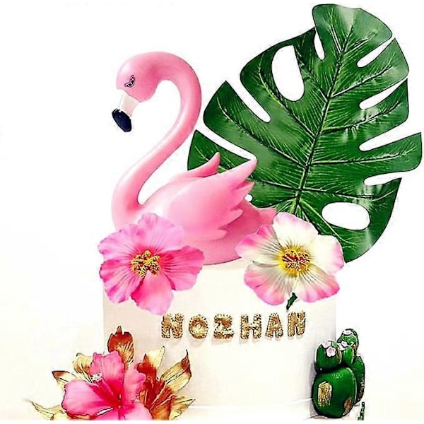 Iso Flamingo Kakunkoriste Flamingo Syntymäpäiväkakun Koristelu Flamingo Kakunkoristeet Trooppisiin Havaiji-teemajuhlatarvikkeisiin