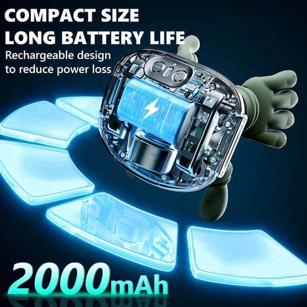 3D Wireless Neck Massager with Heat Function, Portable Bionic Massager, Deep Tissue Massage, Relieves Neck Pain and Soothes Muscle Soreness.