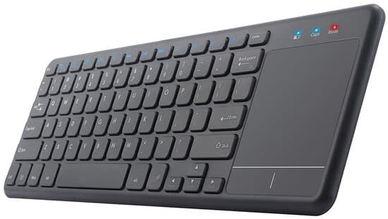 2.4G Smart Keyboard with Touchpad - Suitable for Laptops and TVs - Wireless Keyboard with Touchpad - Black