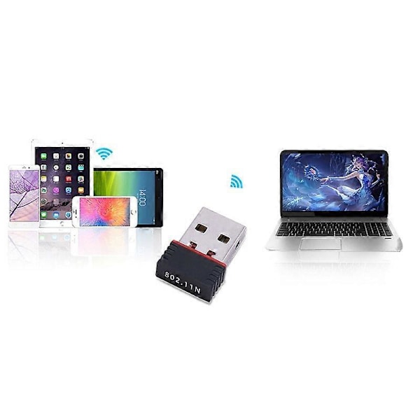 RTL8188FTV 150Mbps USB WiFi Trådløs Adapter Mini Nettverksdongle IEEE 802.11n Datamaskinnettverk