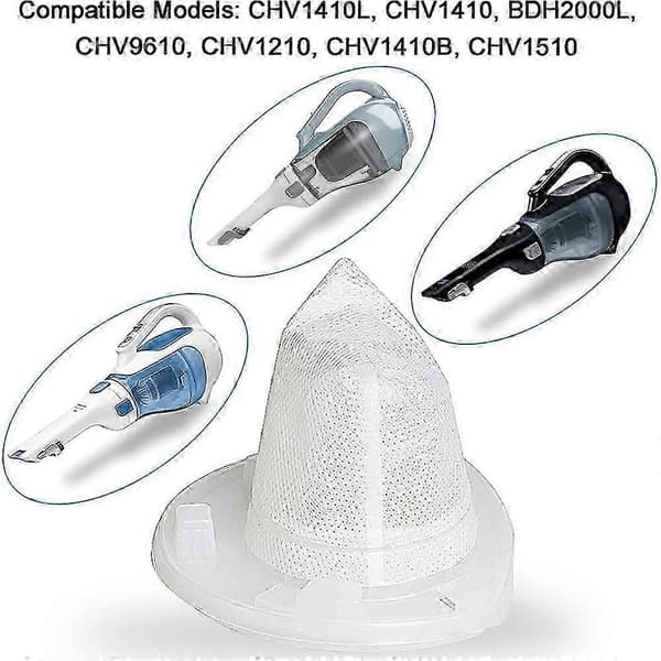 6-pak erstatningsfilter til Black & Decker Dustbuster CHV1410L