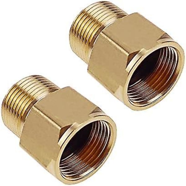 2 stk. M22 høytrykksvaskeradapter Innvendig gjenge Slangekobling Aptator Messing Slangeadapter
