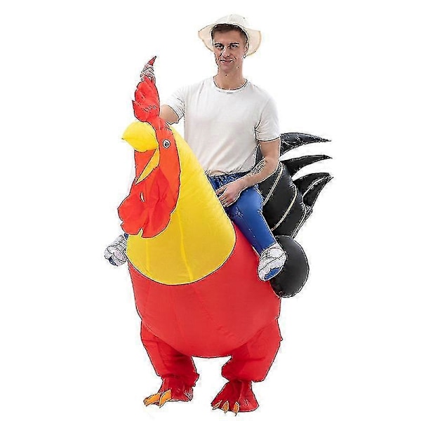Stor Uppblåsbar Tupp Kyckling Tecknad Figur Maskot Kostym Reklam Ceremoni Vuxen Maskerad Party Djur Karneval Rekvisita 2025:e