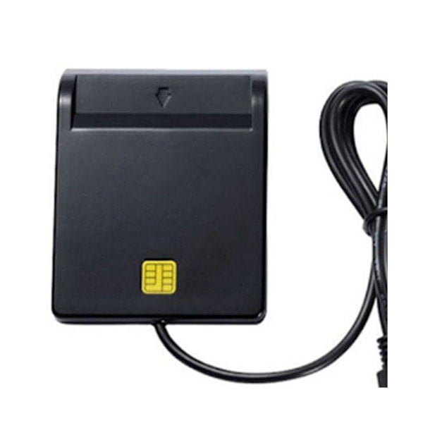 USB Smartkortläsare Atm Bank Skattedeklaration Ic-kort Id-kort Smartkortläsare (Svart)