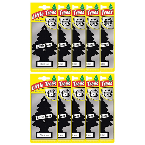 Little Trees Luftfräschare Black Ice X 10 - Bil Lastbil Taxi Uber Hem Kontor