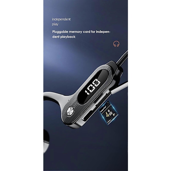 Luujohdinkuulokkeet, OpenEar Bluetooth langattomat urheilukuulokkeet, vedenpitävät langattomat kuulokkeet sisäänrakennetulla mikrofonilla urheiluun, treeniin, juoksuun,