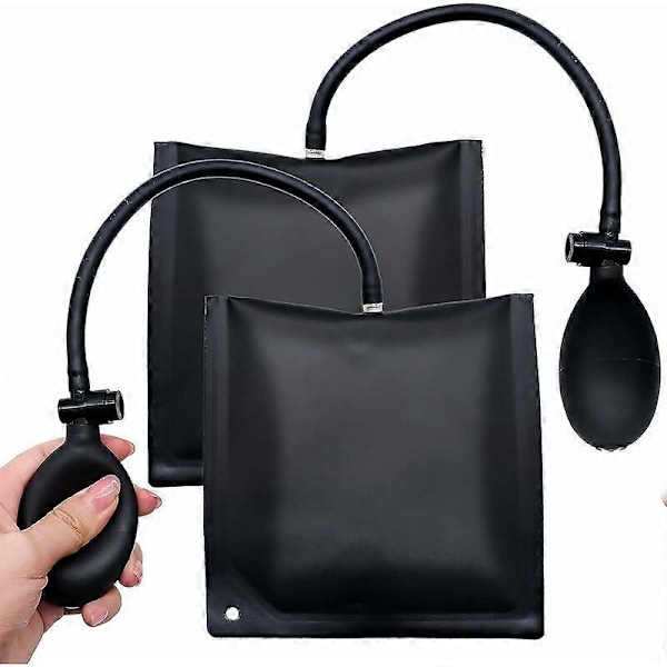Lyftkudde, 2-pack Uppblåsbar Luftpump Kudde TPU Verktyg Biltillbehör Stöd Luftkuddar för Dörrar Fönster Möbler Kylskåp Grön Svart 15 X