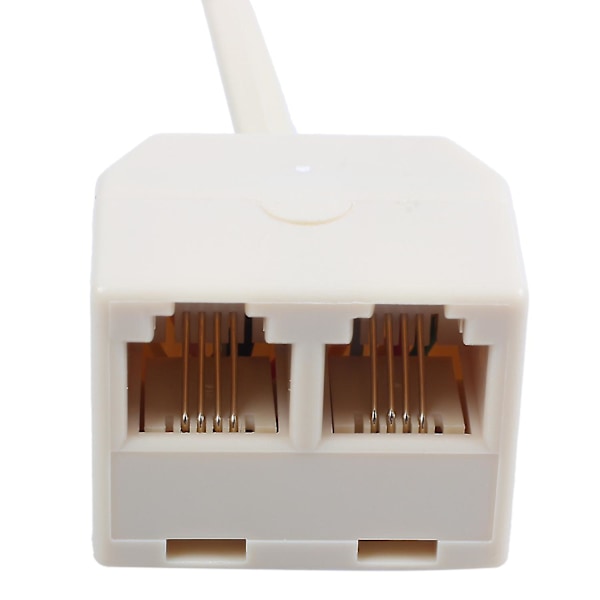 RJ11 6P4C Liitin 2 X Portti M / F Jakaja Puhelinsovitinkaapeli Beige