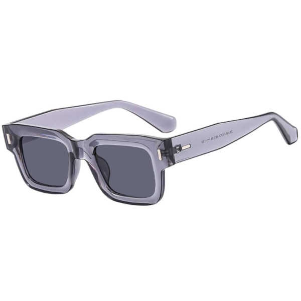 Modern Bulky Sunglasses Transparent Grey