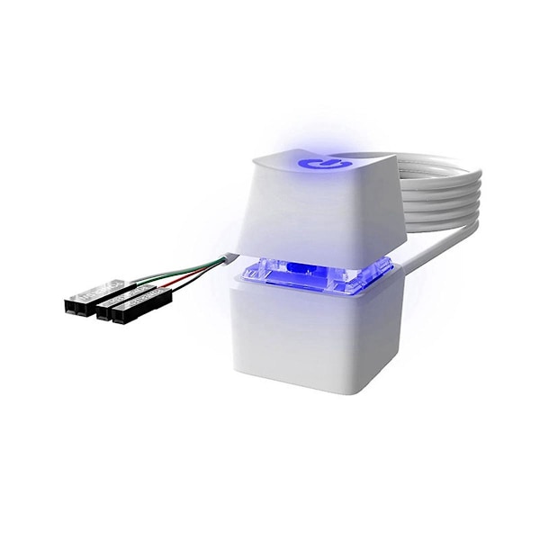 Led-ljus dator skrivbord switch pc moderkort extern startknapp förlängningskabel för Ho