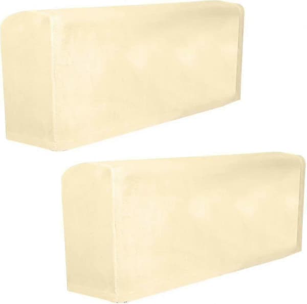 2 stk. Sofa Armlænsbetræk Strækbart Sofabetræk (beige)