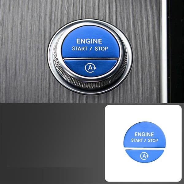 Bils interiør One Key Start Forlygte Håndbremse Dørknap Sticker Sæt til - C E GLC W206 W214 X254