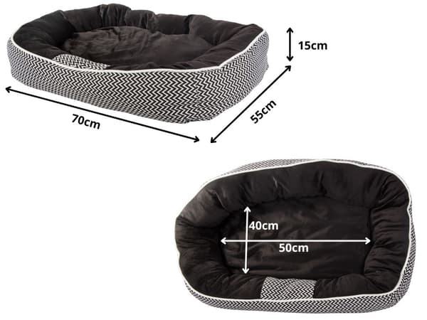 Dog bed soft, comfortable, fluffy and plush bed with pillow