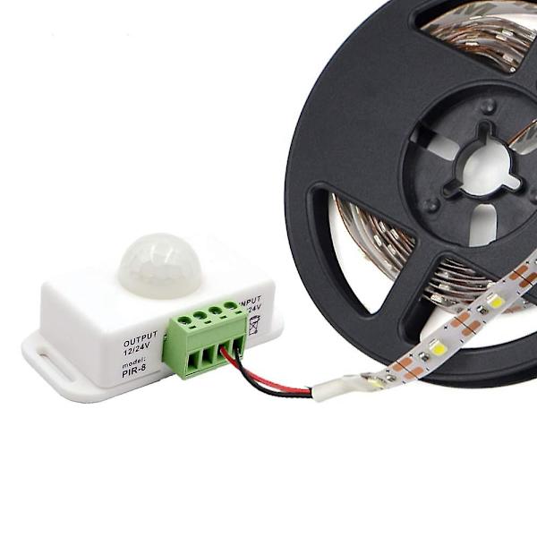 PIR Infrarød Bevægelsessensor Detektor, DC 12V-24V Strip Lys Bevægelsessensor Kontakt, til Skab