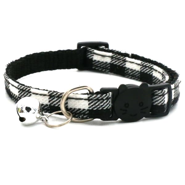 Six Classic Anti-Choke Collars with Bells, Suitable for Cats, Adjustable from 22 to 30 cm.