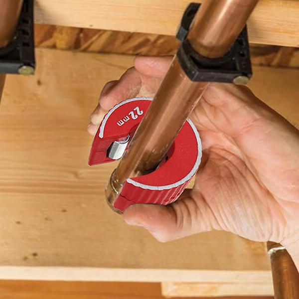 2 stk 15mm & 22mm Kobberrørskutter Mini Auto Rørskjæringsverktøy Sinklegering Rørskutter For Kapping