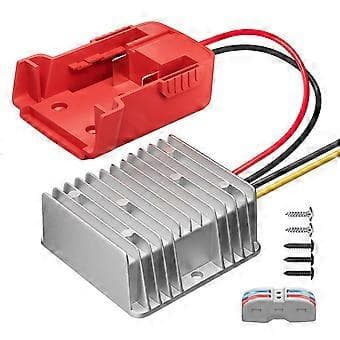 Nedtransformator 18V till 12V för Milwaukee M18 Batteriadapter DC 12V 20A 240W Nedtransformator