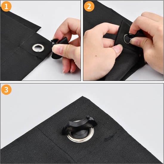 Blackout Roller Blind without Drilling - 48x93 cm - Black - Portable Blackout Roller Blind - with 7 Suction Cups - Blackout and Thermal Insulation - for...
