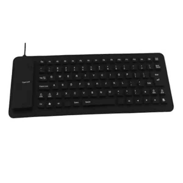 Tyst Mjukt Silikontangentbord 85 Tangenter Datortangentbord USB-Kabelanslutet Tangentbord Bärbart Laptop PC Vikbart Vattentätt Tangentbord