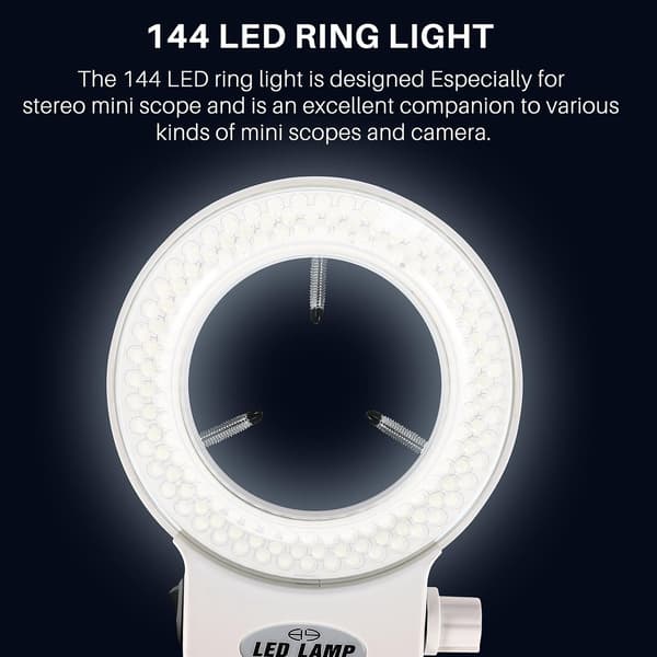 144 LED'er Ring Light Ringlys Til Mini Lampe Lys 6000k 0-100% Justerbar Hvid