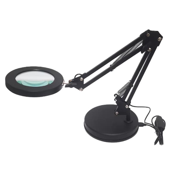 Foldbar Bordforstørrelsesglas Med LED-lys USB Forstørrelsesglas Med Base Til Læsning Reparation Svejsning