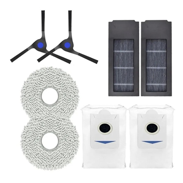 Sidoborste, HEPA-filter, moppdukar och dammsugarpåsar för Debot X2 / X2 Pro / X2 Omni robotdammsugare