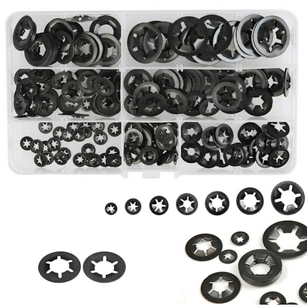 340 kpl Lukituslevy Starlock Lukituslevysarja Laakerikiinnike M3 kpl M4 kpl M5 M6 M8 M10 M12 (7 kokoa) Ilmainen toimitus 1 2025th