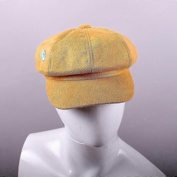 KPop-inspirert bakerlue for gutter og tenåringer - Gul cosplay-hatt
