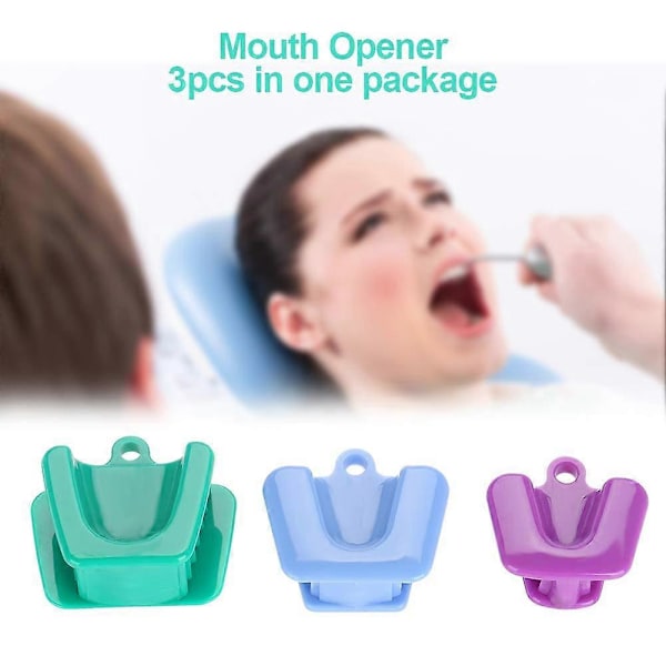 Munöppnare, 3-pack Set Mjuk Munöppnare Intraoral Retraktor Tandläkarverktyg Munvårdsaccessoarer