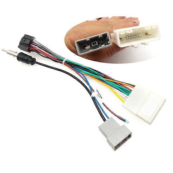til Qashqai J10 Versa Cube Sentra X-trail til Nissan 16PIN Android Connector Radio Antenne Ledningsnet Adapter