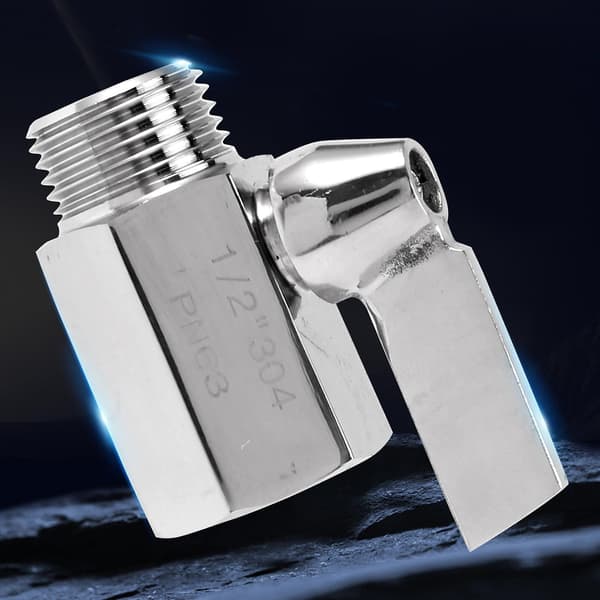 304 Rustfrit Stål Mini Kuglehane (1/2 Tomme Hun x Han) NPT Gevind