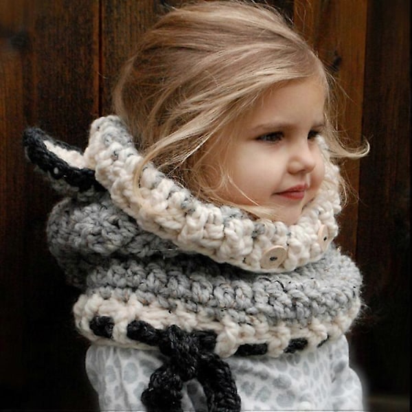Rävhatt höst och vinter barn ull stickad hatt handstickad varmt öron skydd cape mössa för män och kvinnor (orange, 2-6 år)