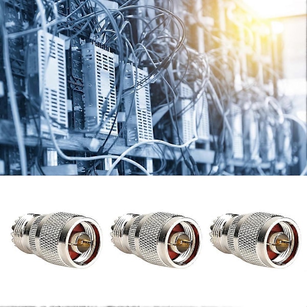 3kpl 50 ohmin N-uros - UHF-naarasliitin RF-koaksiaalinen adapteri antenneille ja radiolähetyksille