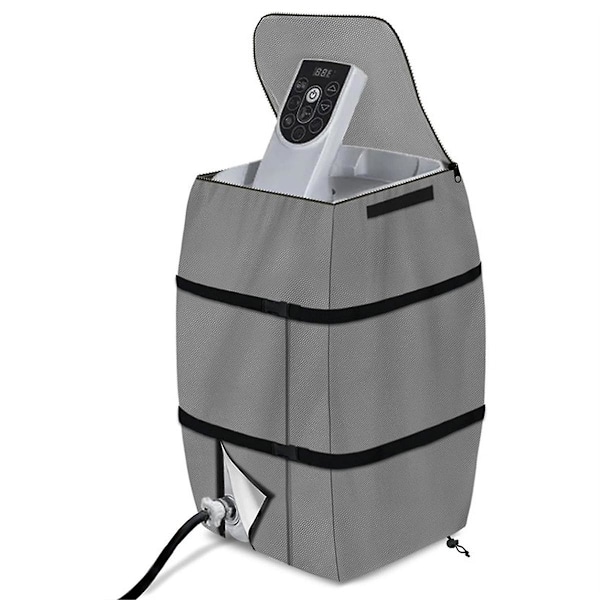 Hot Tub Spa Varmepumpe Dæksel med Transparent PVC Topvindue, Vandafvisende Oppustelig Hot Tub Pumpe Dæksel 1 stk