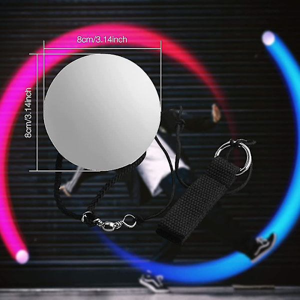 Led Poi-bolde, Sæt af 2 Led Poi-jongleringsbolde med Regnbuefarver og Strobe-effekt, Led Glow Poi-sæt til Begyndere og Professionelle