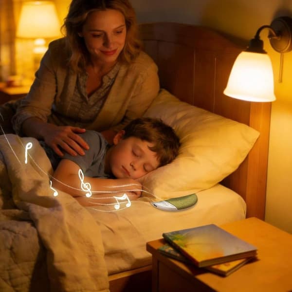 Sleep Speaker - Bluetooth - Ultra-thin (1.1 cm) - Pillow Speaker with Timer - 20-48 Hour Battery - White Noise - For Better Sleep - Wireless - Vege