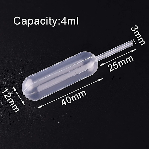 Överföringspipetter,  Stor 100 st 4 ml engångspipetter Vätskedroppare Pipett Vätskeinjektor för cupcakes, choklad, jordgubbar, glass
