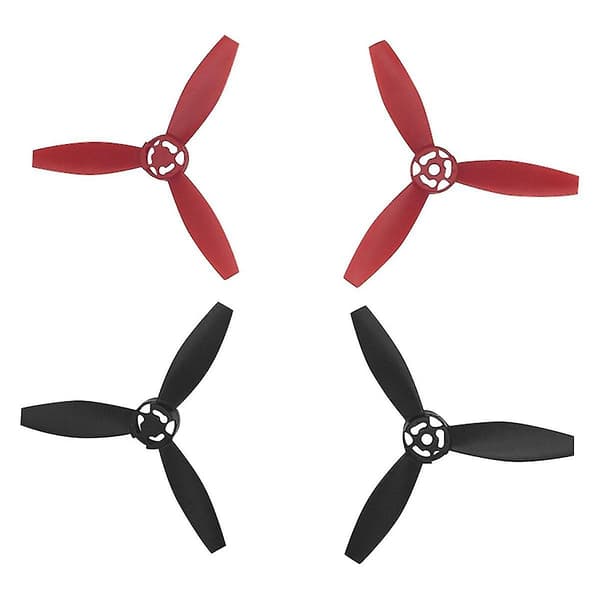 4 stk. Passer for Parrot Bebop 2 Drone Propellblader Dronetilbehør Svart+rød