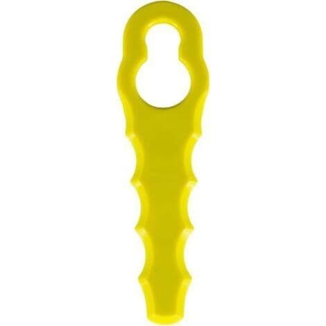 Pakke med 50 erstatningsblader kompatible med Ryobi gresstrimmer, doble taggete bladhoder RAC155 RAC157 RAC158