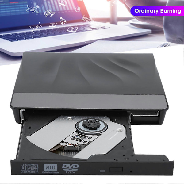 TYPE?C Ulkoinen Optinen Asema Kannettava Dual?Port USB3.0 OS X Universal CD DVD -käyttöön