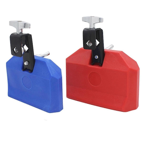 Trumkockklocka, Plast Percussion Instrument Block Ljudmakare med Plaststav för Trumset