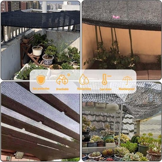 Skyggeduk 55% - UV-bestandig - 2m x 3m - HDPE-materiale