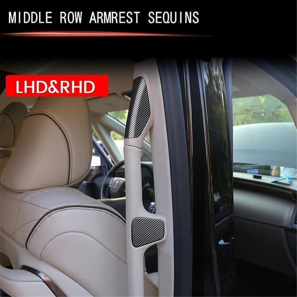 För ALPHARD 40-serien 2023+ Bil Kolfiber Mitten Dörrarmstöd Dekorativ Patch Bil Interiör Acce